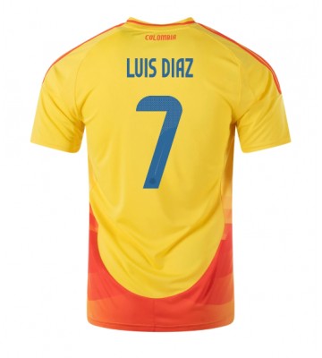 Colombia Luis Diaz #7 Replika Hjemmebanetrøje Copa America 2024 Kortærmet